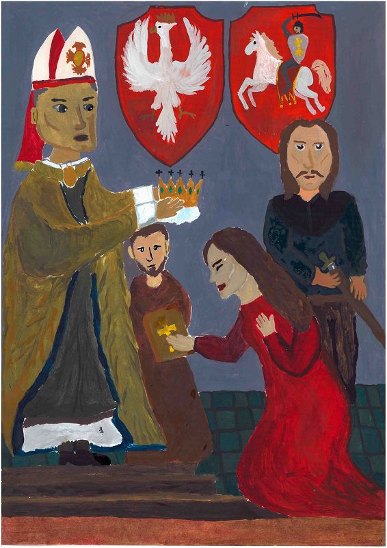 Ilustracja 4: Nagroda Elżbieta Mizuła „Koronacja Jadwigi na króla Polski”